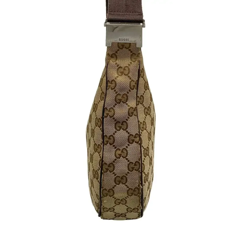 Gucci GG Shoulder Bag 122790 Beige Dark Brown Jacquard Leather